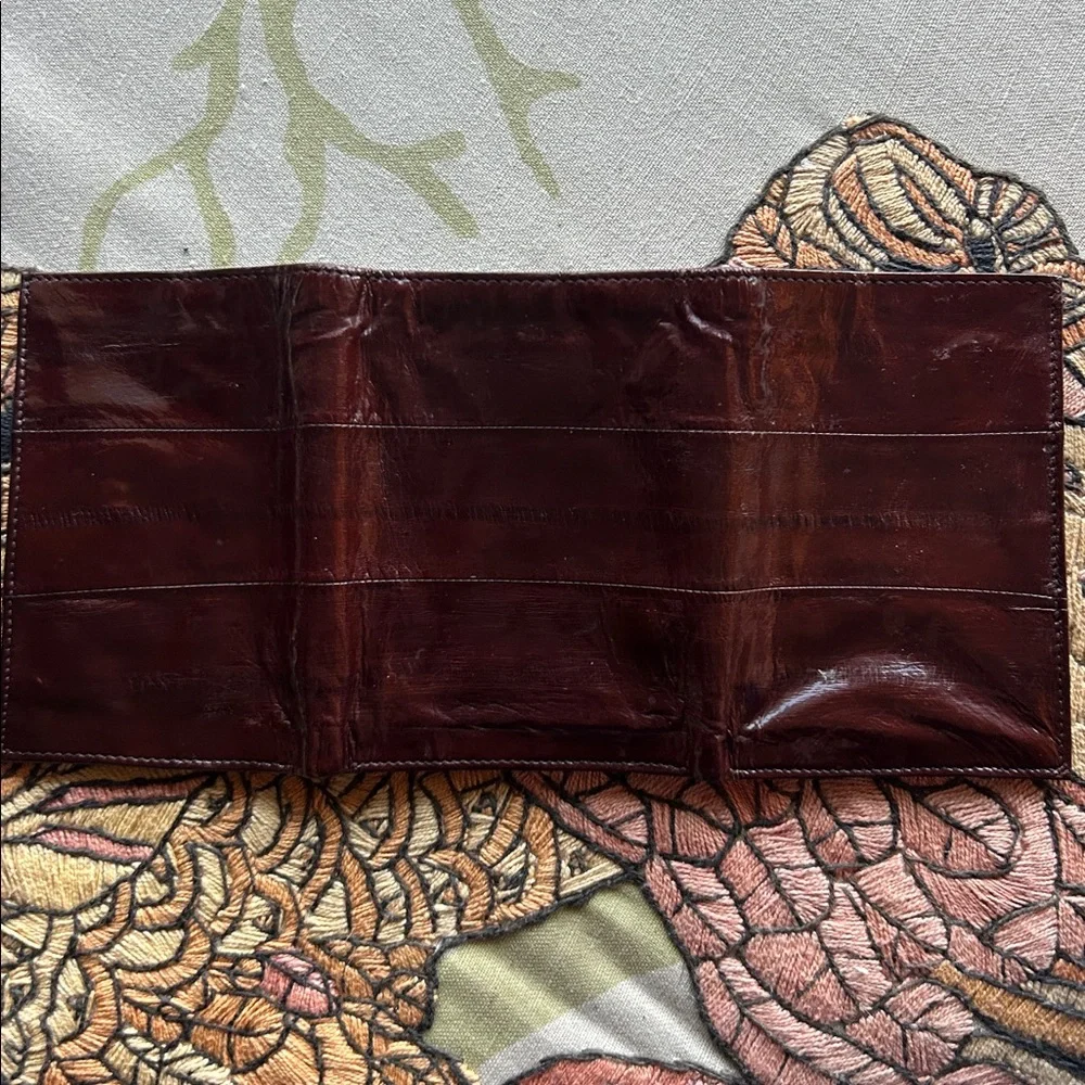 Vintage élan of California genuine eel skin made in Korea men’s trifold wallet